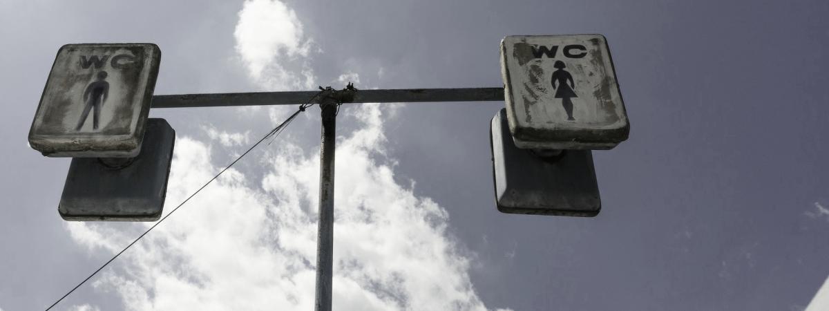 Toilettenschild Mann und Frau